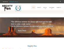 Tablet Screenshot of mightypenllc.net